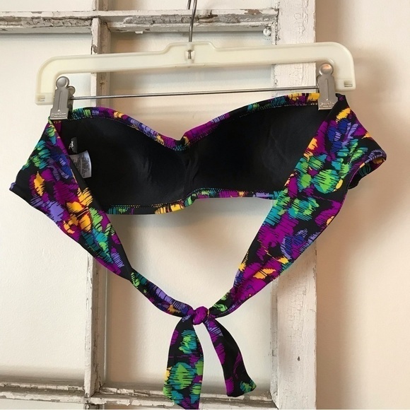 ALLEN B bandeau style two piece bikini swim suit top. Size 8. - Picture 2 of 6